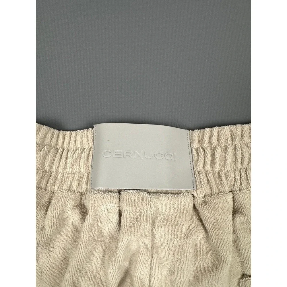 Cernucci Terry Towelling Relaxed Shorts Beige Large‎ New With Tags